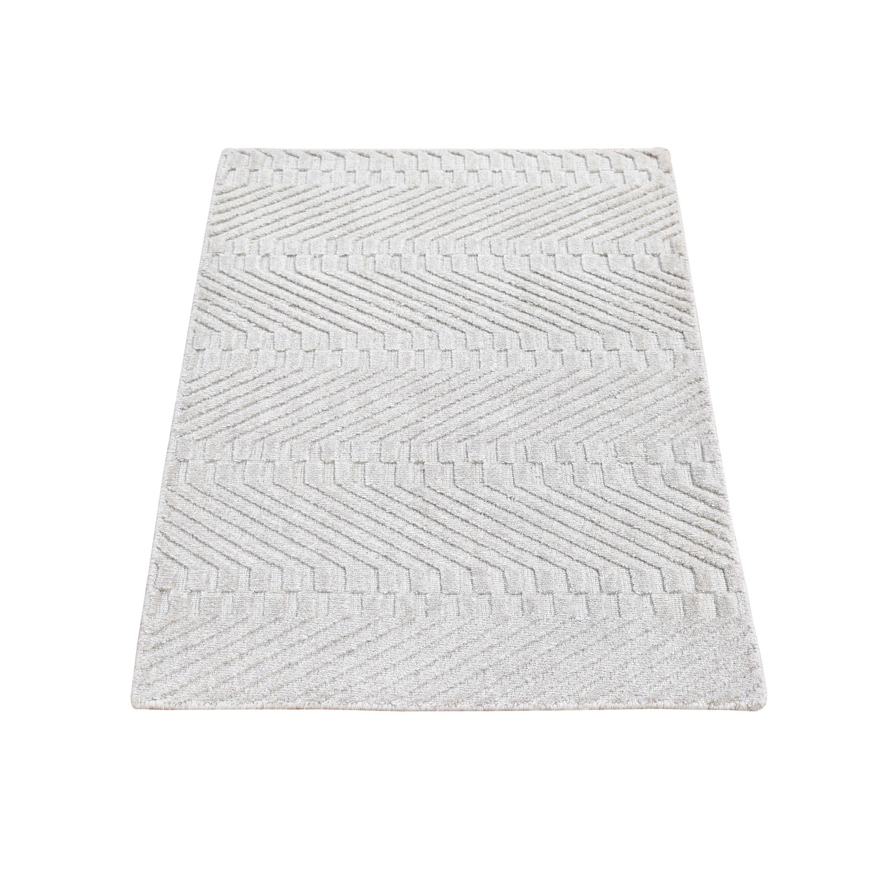 Modern & Contemporary Wool Power-Loomed Area Rug 2'1
